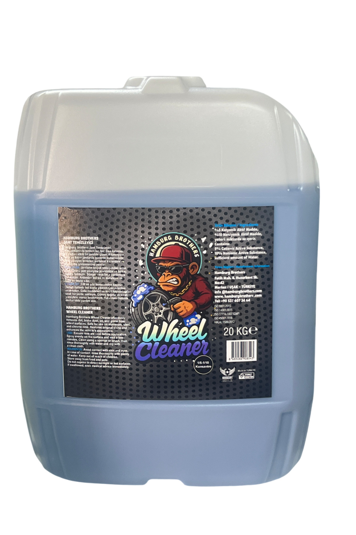 HAMBURG BROTHERS WHEEL CLEANER – Konsantre Jant Temizleyici – 20 KG (1/5 – 1/10)