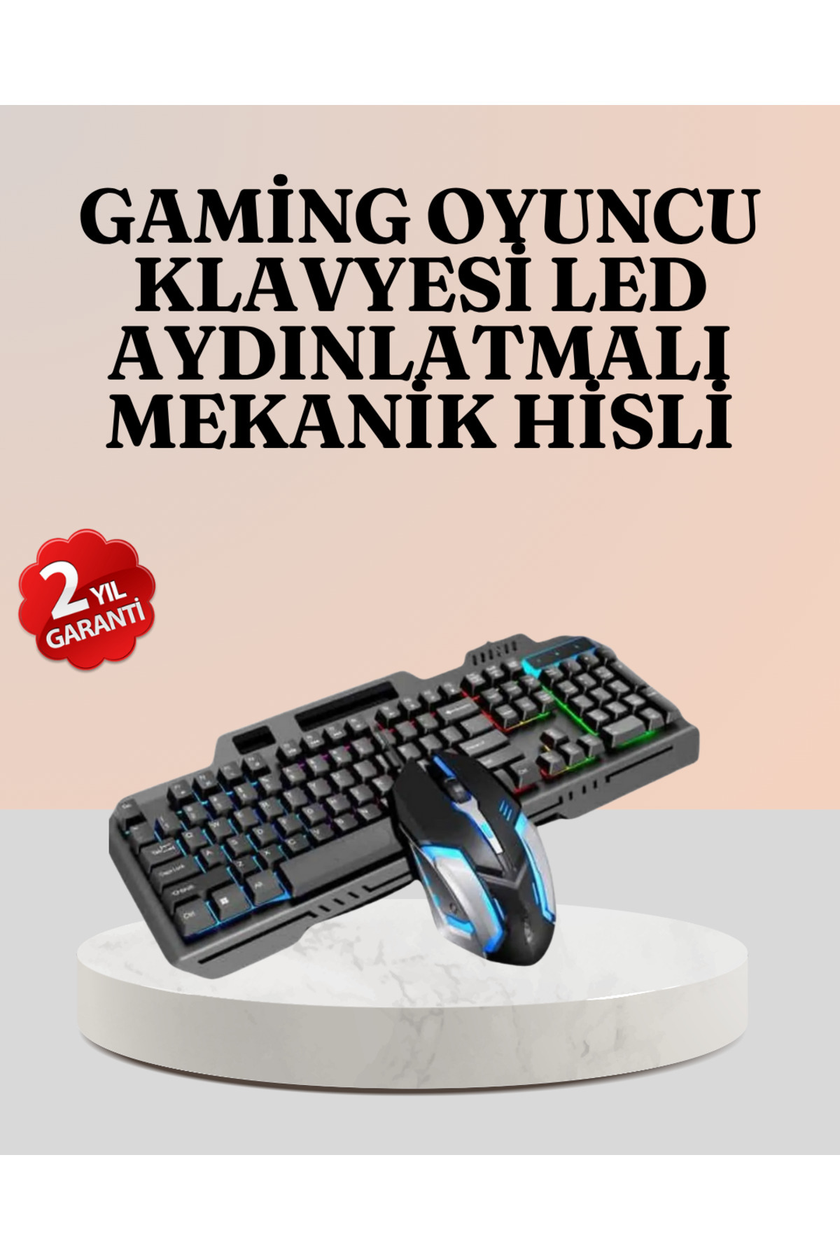 UCUZTEKNO RGB Aydınlatmalı Oyuncu Klavye Mouse – Mekanik Hissiyat, Maksimum Kontrol