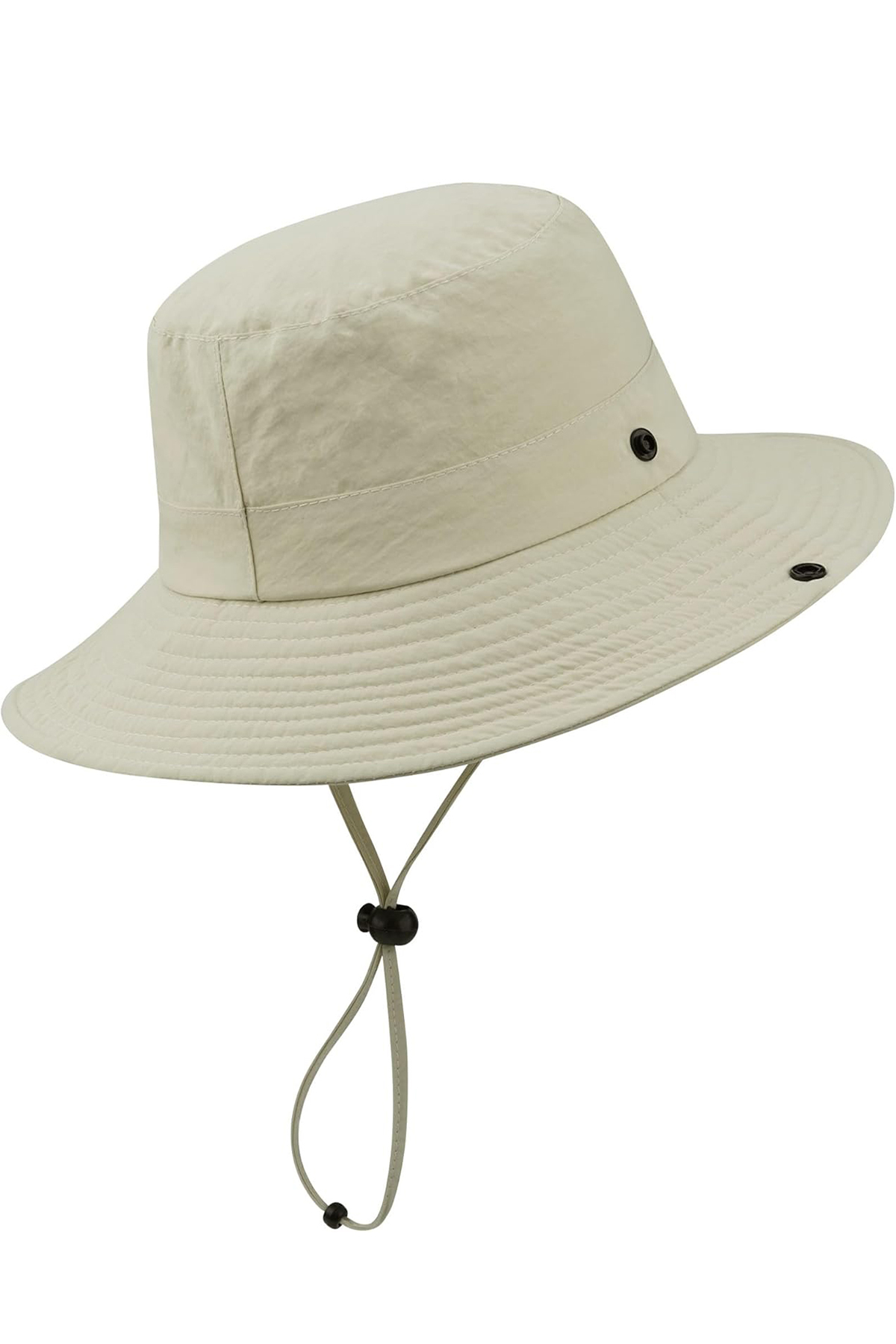 Verahed Yazlık Katlanabilir Geniş Siperlikli Bej Safari Kovboy Şapkası Unisex Fötr Bucket Balıkçı Şapka görsel 2