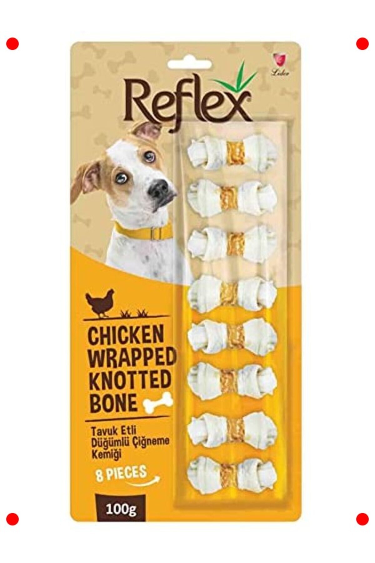 ulupazarlama Köpekler İçin Tavuk Etli Düğüm Kemik (8'li)
