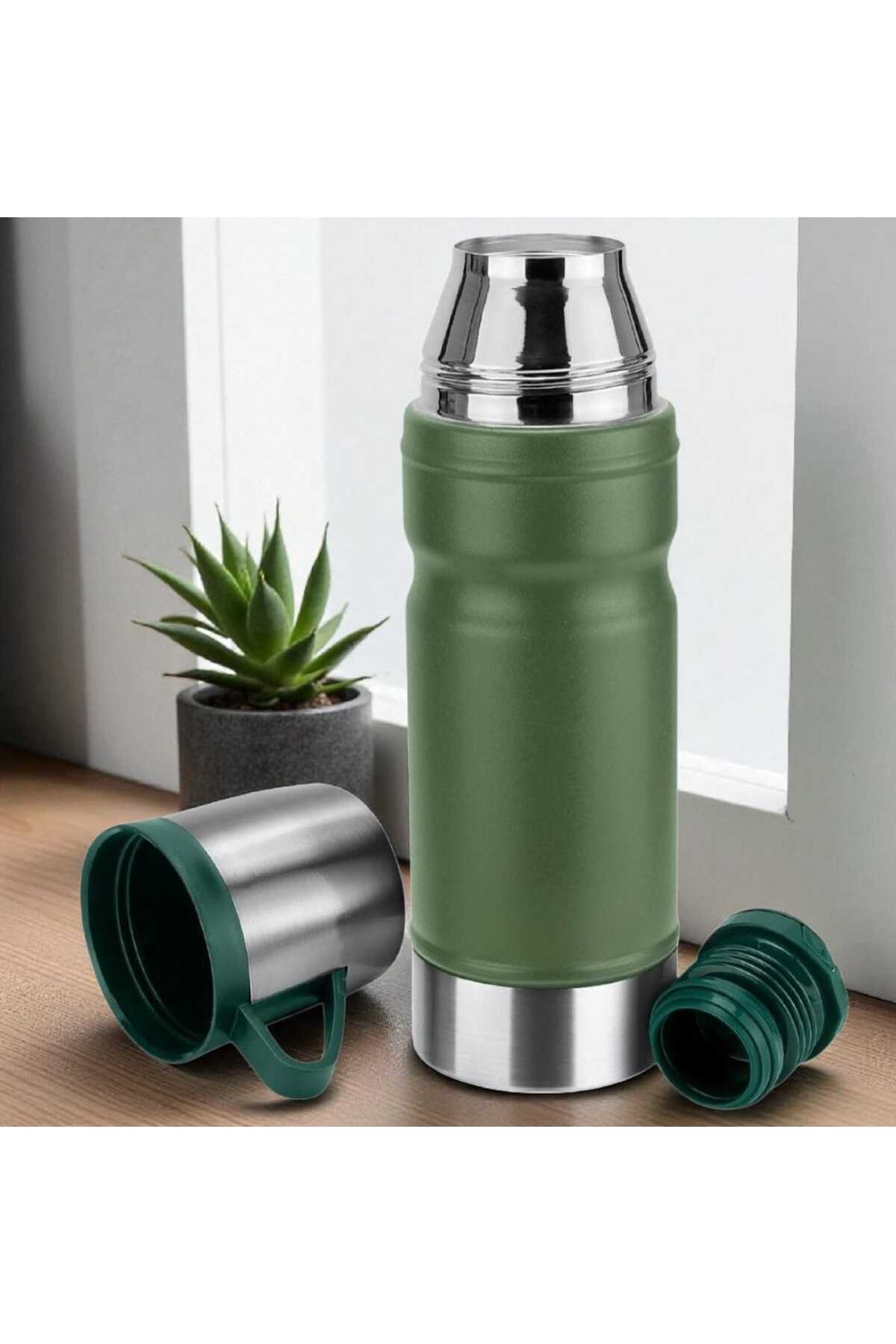 LİBE Paslanmaz Çelik Vakumlu Matara Termos (Bardaklı) 680 ML fotoğrafı 3 (önizleme)