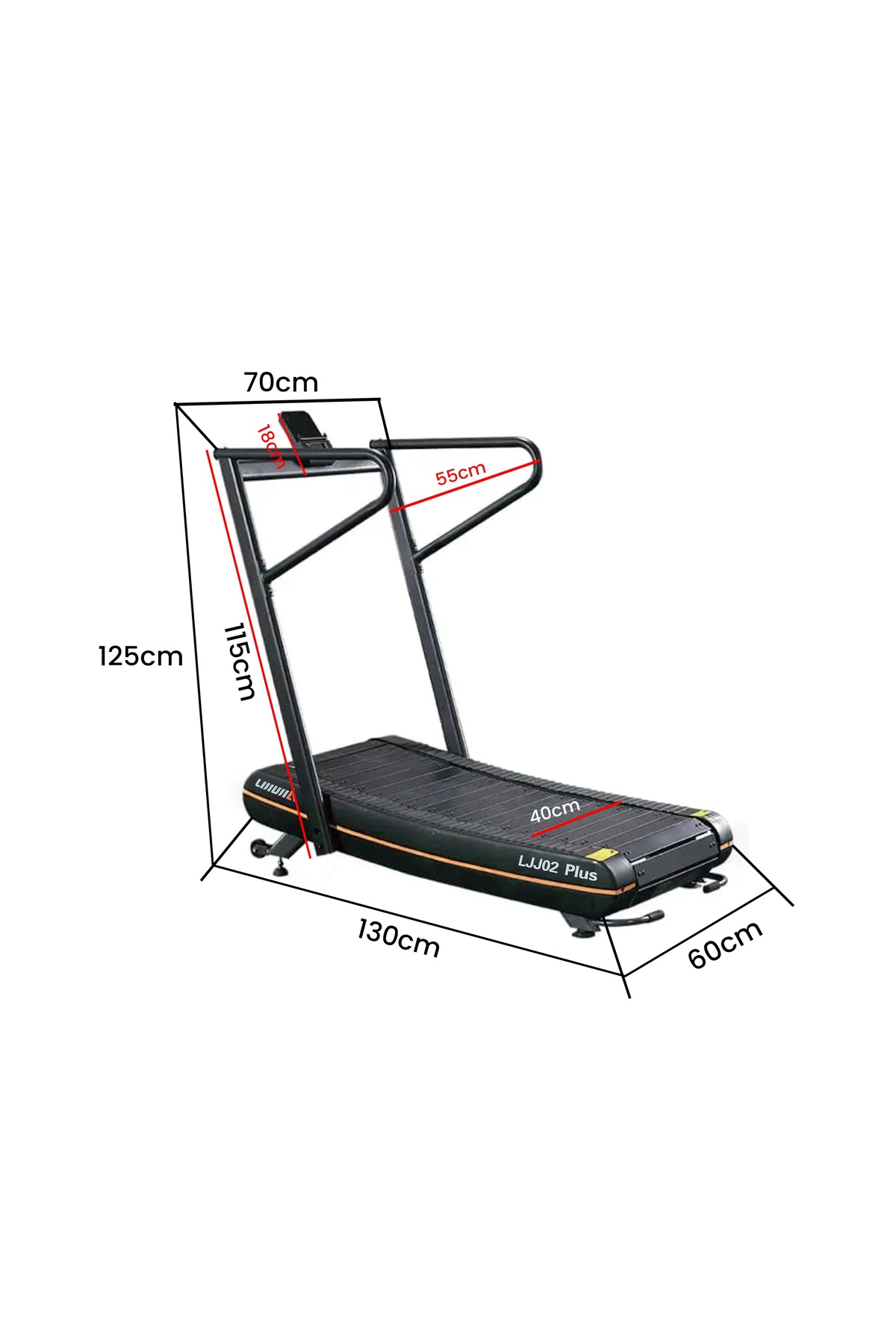 تريدميل مشي منحني بدون كهرباء | يتحمل 150 كجم | يحرق سعرات أعلى | مناسب للمنزل والنادي,ljj-02pulS
