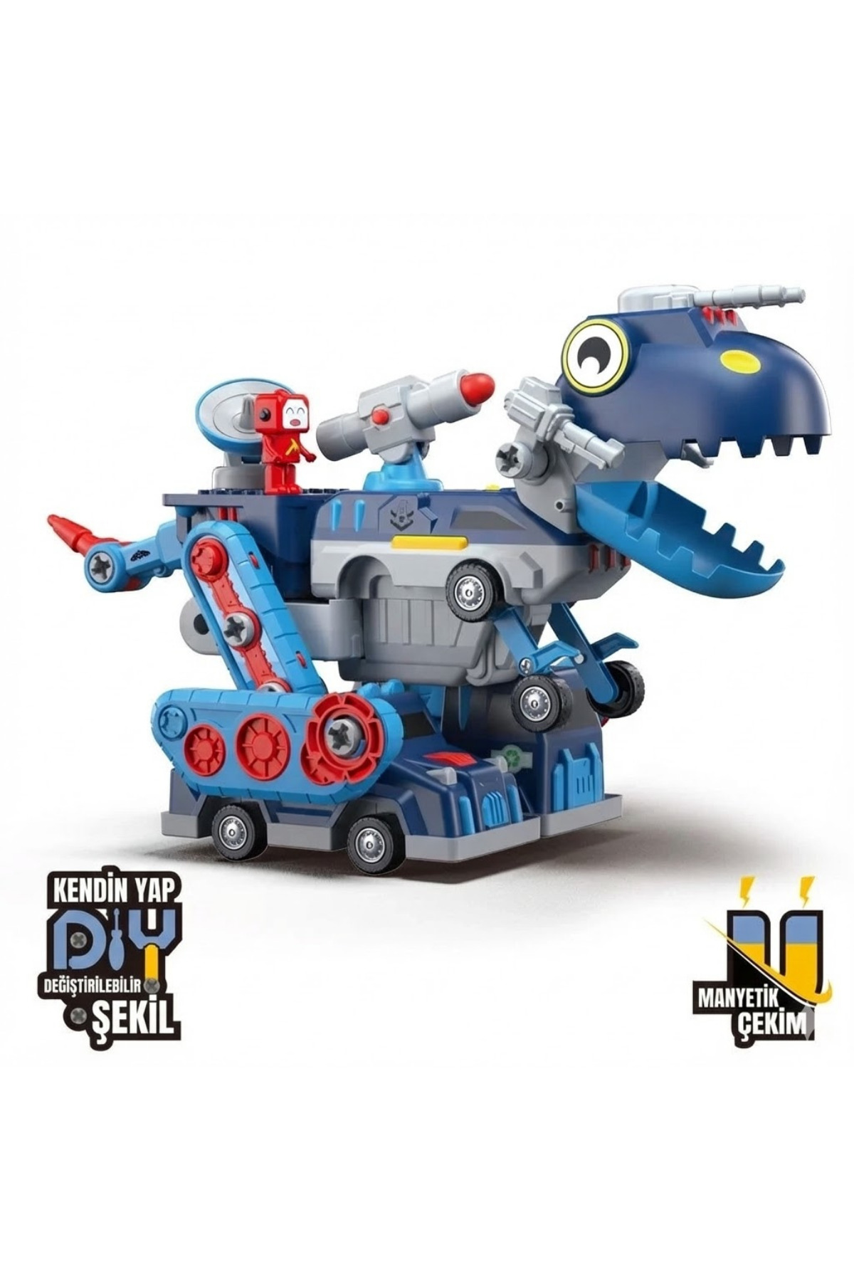 craftivio FitDinosaur Parçalara Ayrılabilen Manyetik Blok Montaj