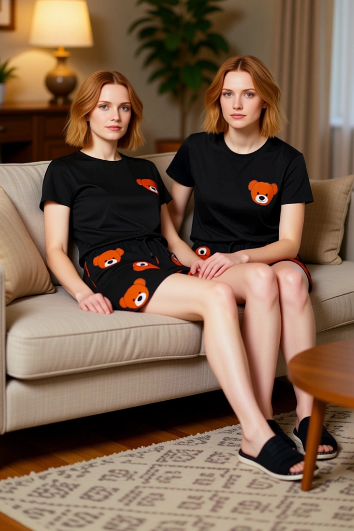 Ayıcık Baskılı Çocuk Pijama Takımı Fonksiyonel Dayanıklı Kaliteli Konforlu Estetik Premium