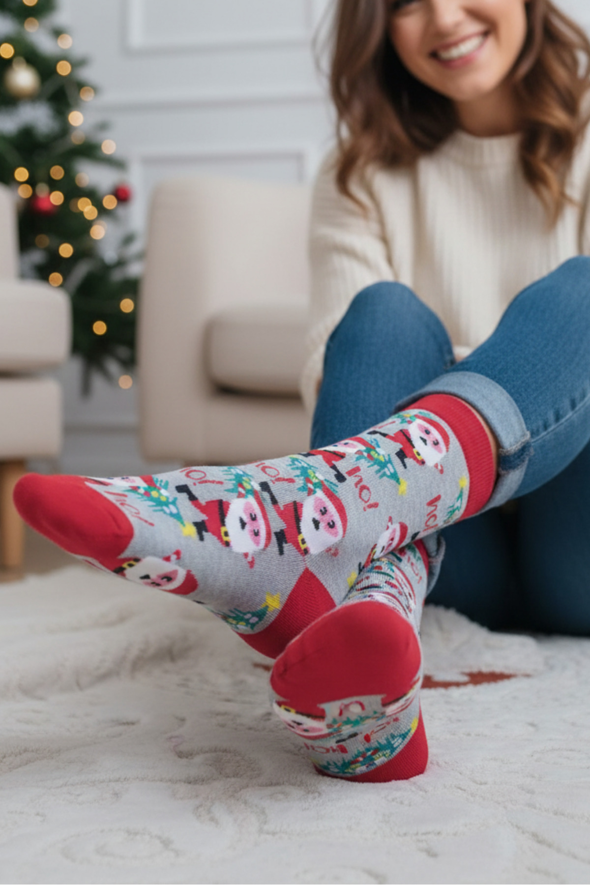 2'li Paket Yılbaşı Hediyesi Yeniyıl Kadın Erkek Unisex Renkli Yılbaşı Çorapları — görsel 5 · 102832480026