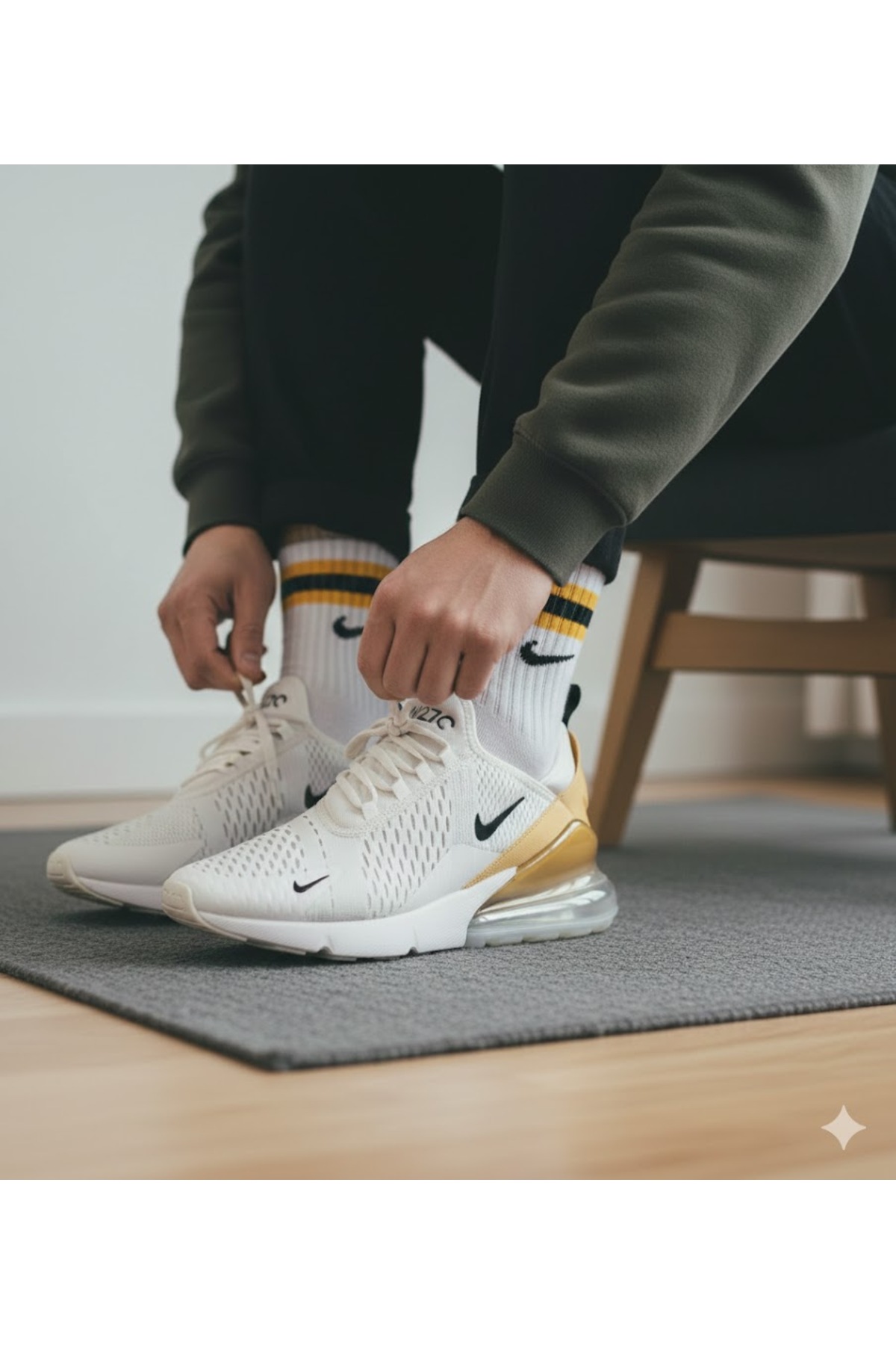 Air Max 270 Kadın Spor Ayakkabı ( SPORTİKS ) DAR KALIPTIR ... — کرم ah8050-002 — تصویر 5 از 6