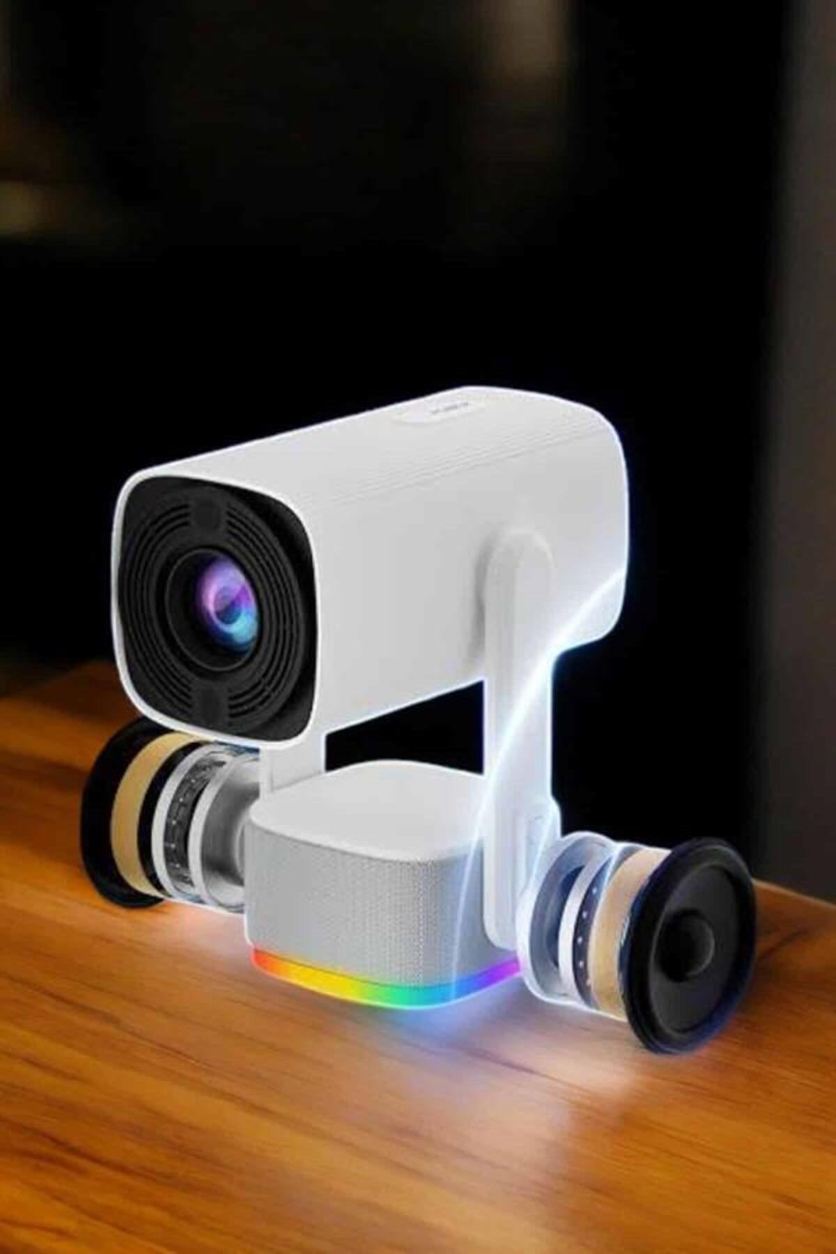 UCUZTEKNO Şarjlı Projeksiyon Oyun Sinema Projektörü 4K HD Görüntü Kaliteli