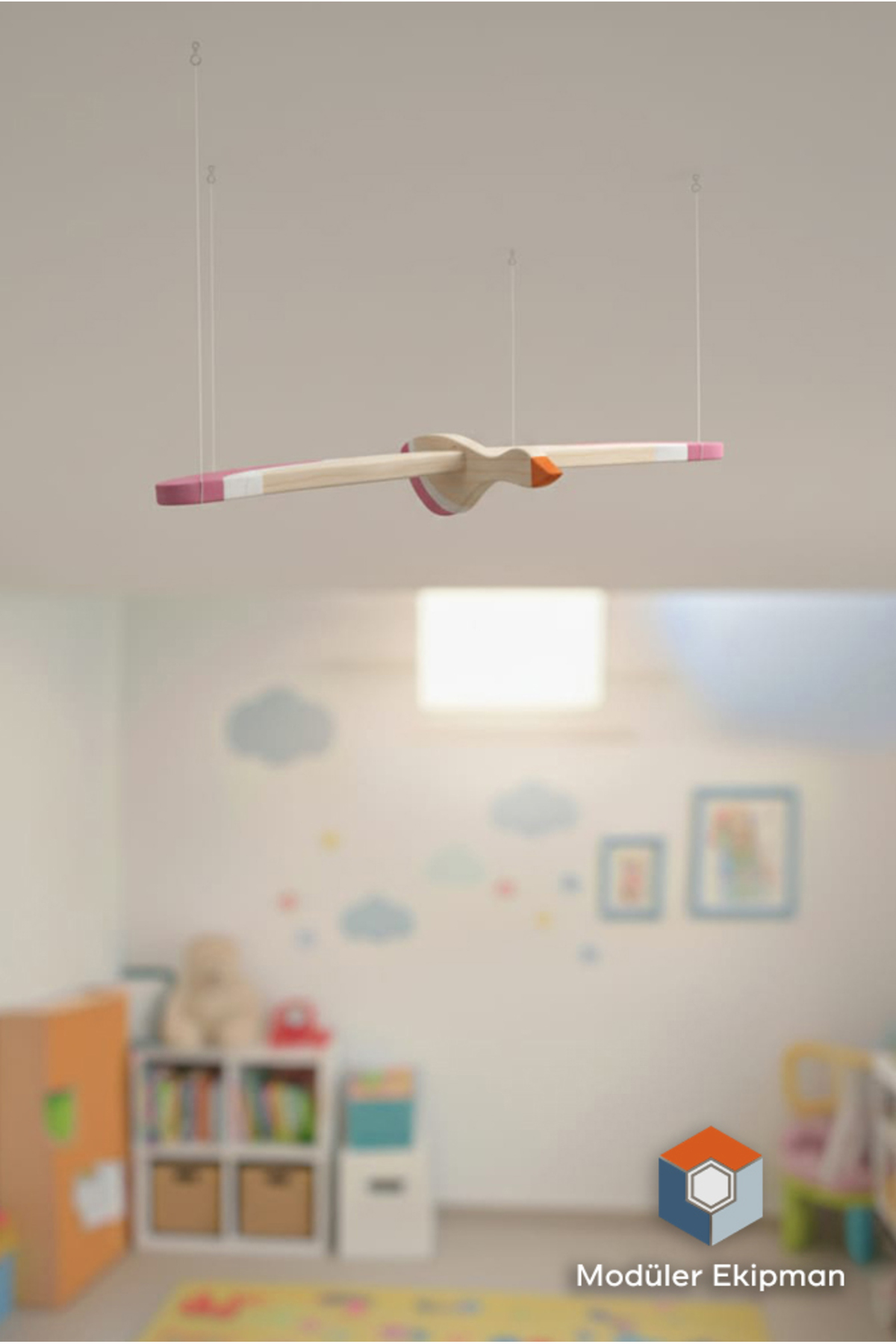 کیت نقاشی پرندهٔ در حال پرواز دست‌ساز ۱۰۰٪ چوب طبیعی، آموزش کودکان