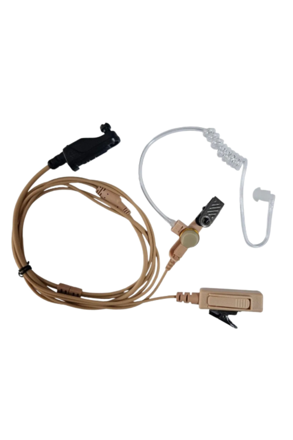 ASELSAN 3700 Uyumlu Akustik Telsiz Kulaklığı - Ten Rengi Gizli Bas Konuş Mikrofon Seti