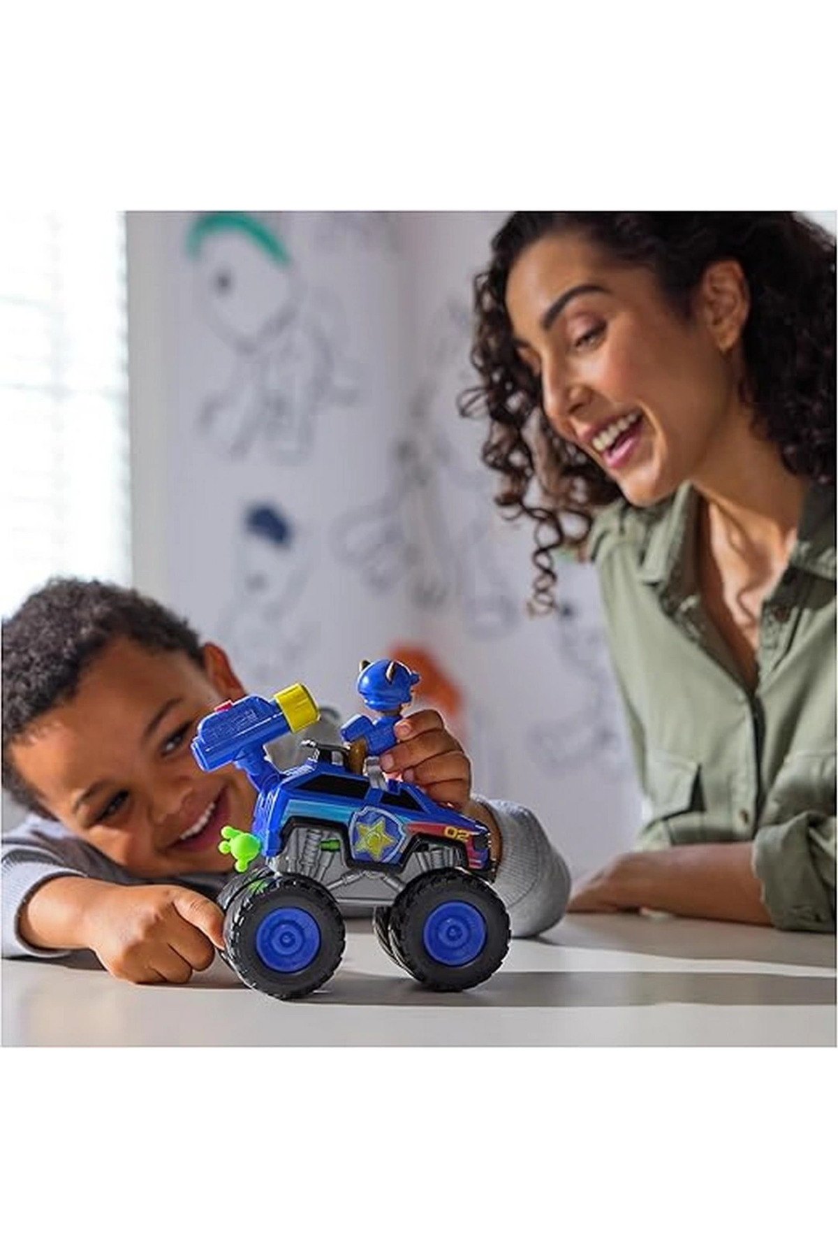 TOYFEST Büyük Tekerlekli Paw Patrol Chase Kurtarma Aracı Mızrak