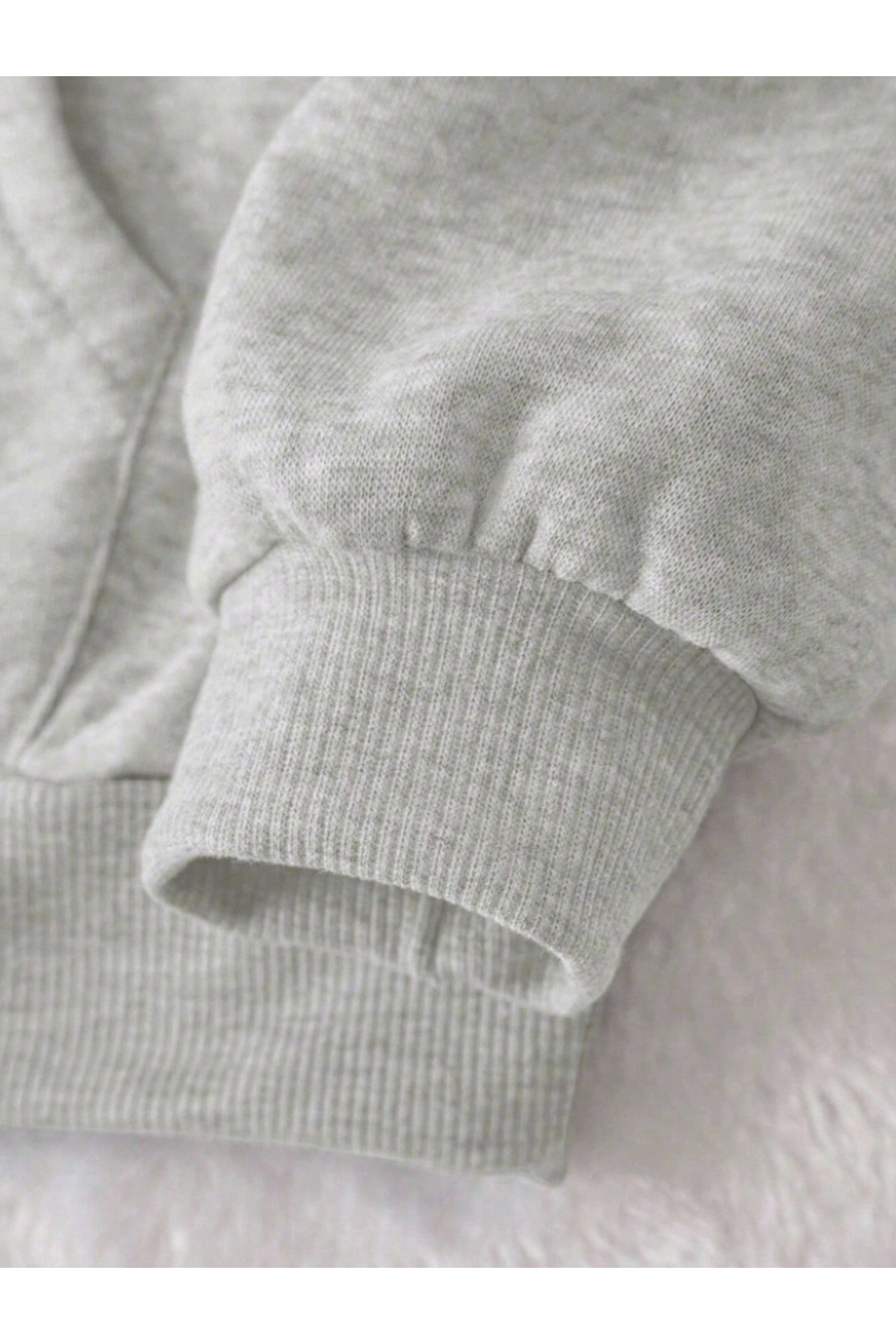 COHERENT  Unisex Erkek/Kadın Renkli Özel Baskılı LUCKYOU Pamuklu Oversize Kapüşonlu Sweatshirt - Görsel 4