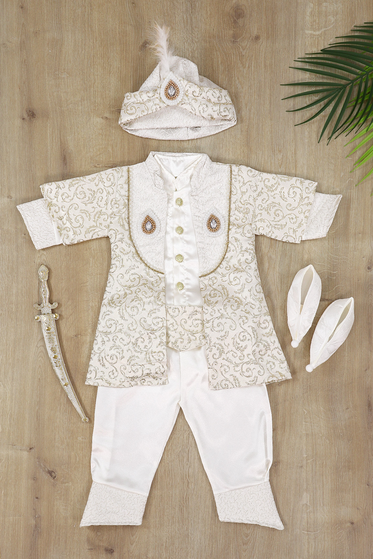 Sitilin Erkek Bebek Şehzade Mevlit Takımı Kaftanlı Lüks Hastane Çıkışı Mevlütlük Hediye Seti STL7121 fotoğrafı 3 (önizleme)