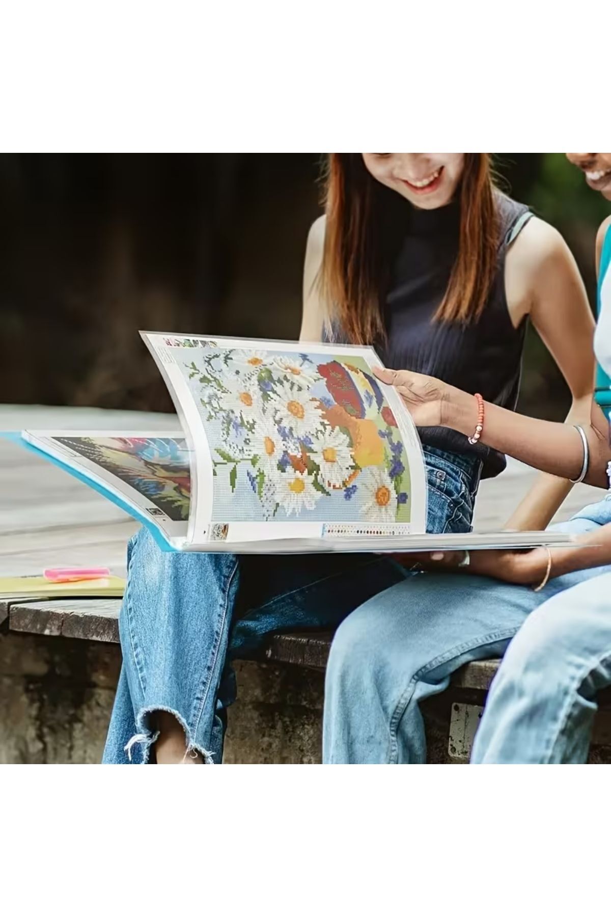 Vox Art  A2 Sunum Dosyası (A2 ve 35x50 için) Resim Çantası, 40 Cep-80 Kapasiteli, Pembe - Görsel 4