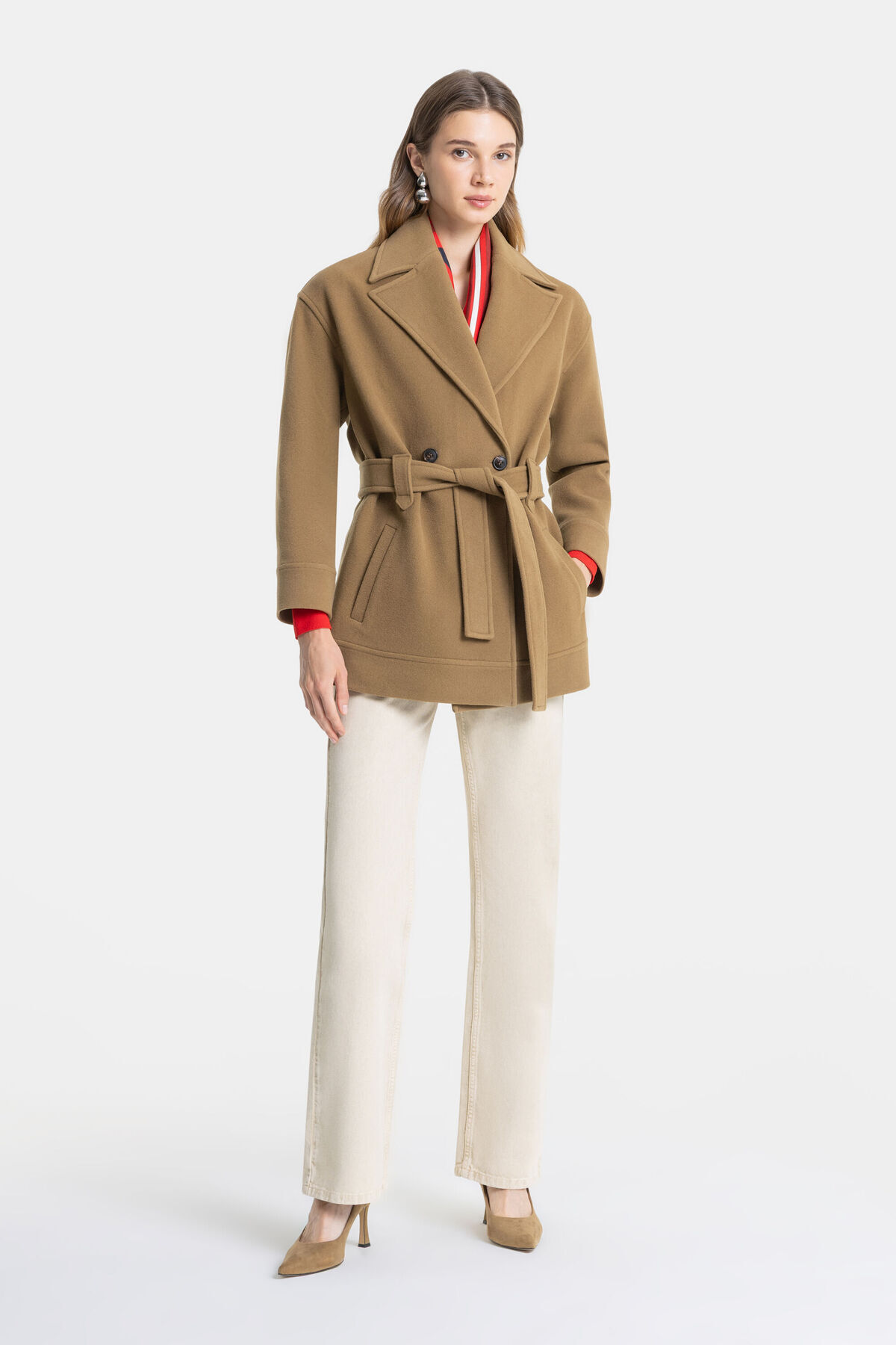 W Collection  VİZON YÜN KARIŞIMLI KABAN - Görsel 6