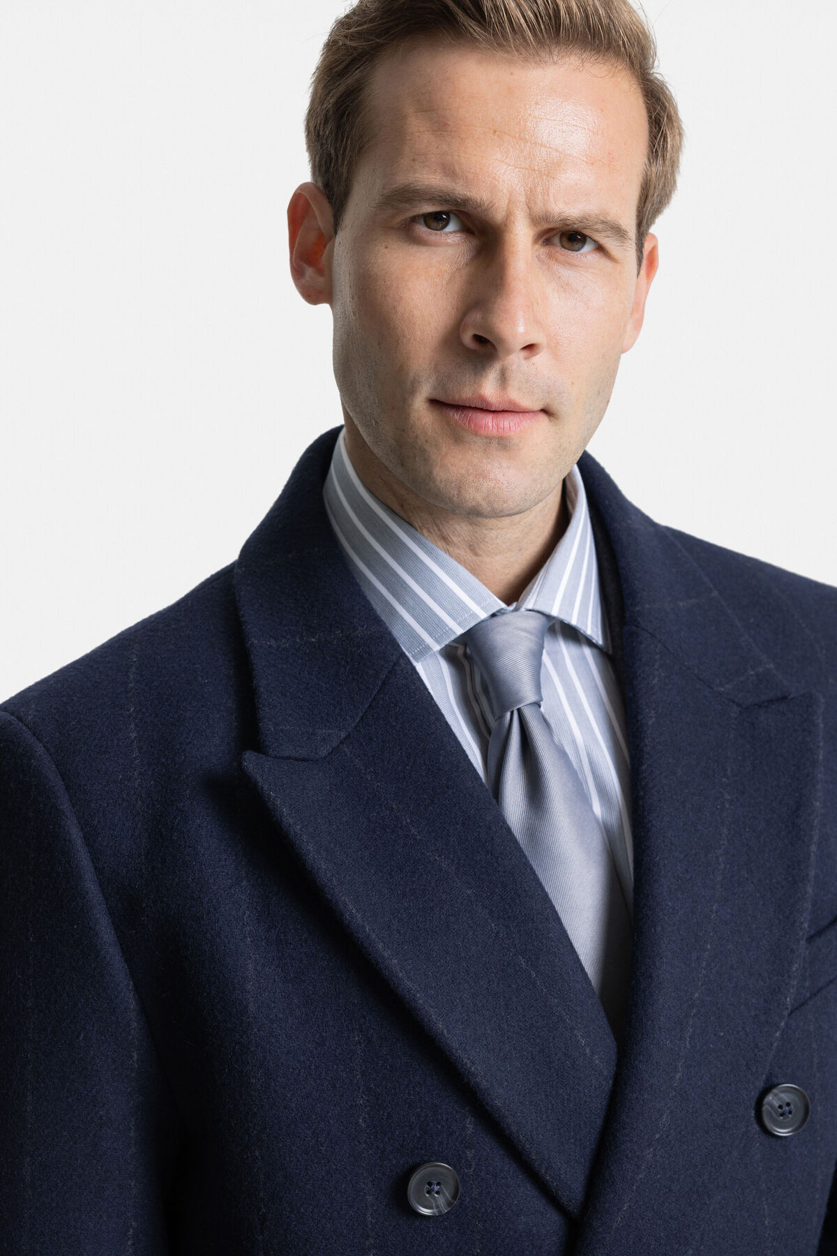 W Collection  KRUVAZE LACİVERT PALTO - Görsel 7