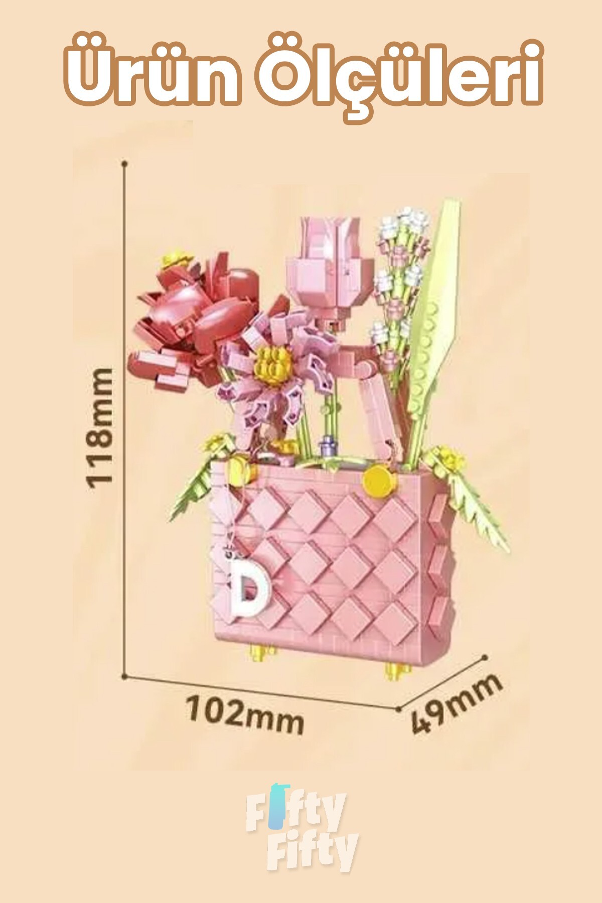 مجموعه بوتیک پانلوس کیف صورتی فیگور ۵۷۲ تکه اسباب‌بازی ساختنی – Ffp1076
