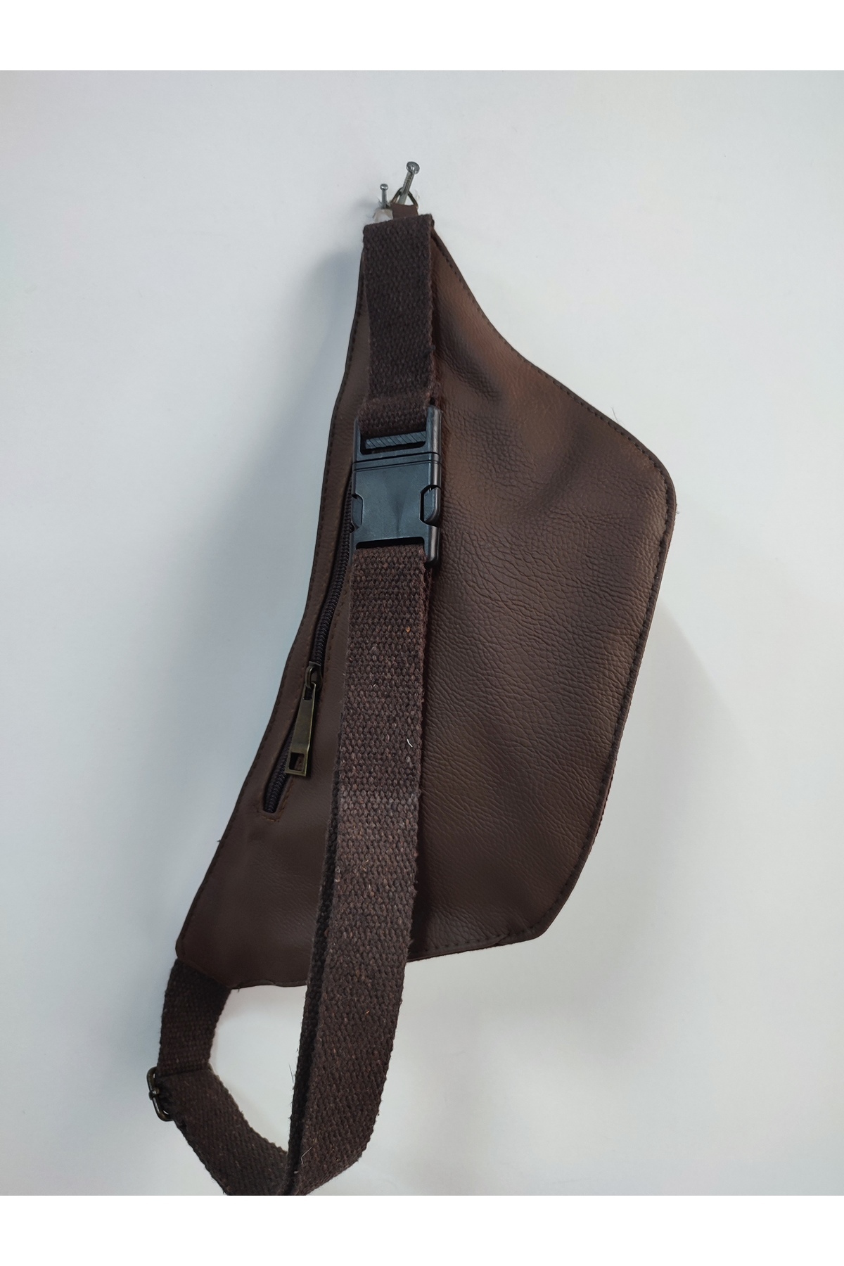 street&bagdnz Kahverengi Derili Bel Çantası 3 Gözlü Bel Çantası Unisex Renkli Omuz Ve Bel Çantası görsel 3