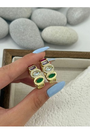 Regina Accessories VİP Vintage Zirkon Taşlı Küpe (Kuyumcu İşçiliği) Paslanmaz...