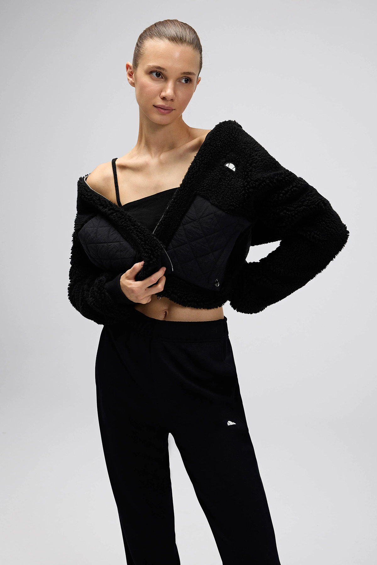 Ellesse Logolu Regular Fit Dik Yaka Polar Mont MONT EF525 görsel 3