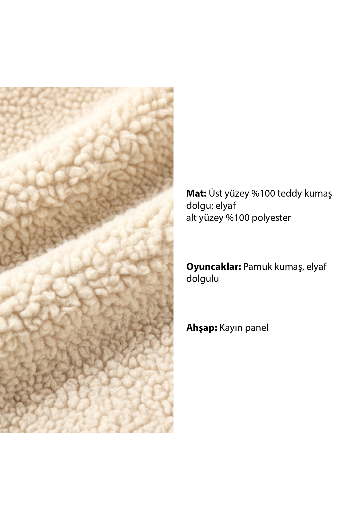 Sevi Bebe Teddy Oyun Matı - Hareket ve gelişimi destekleyen oyun matı fotoğrafı 3 (önizleme)