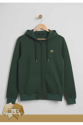 MÇ FAMİLY STORe ŞARDONLU 3 İPLİK KAPŞONLU FERMUARLI SWEATSHİRT BATTAL BEDEN K...
