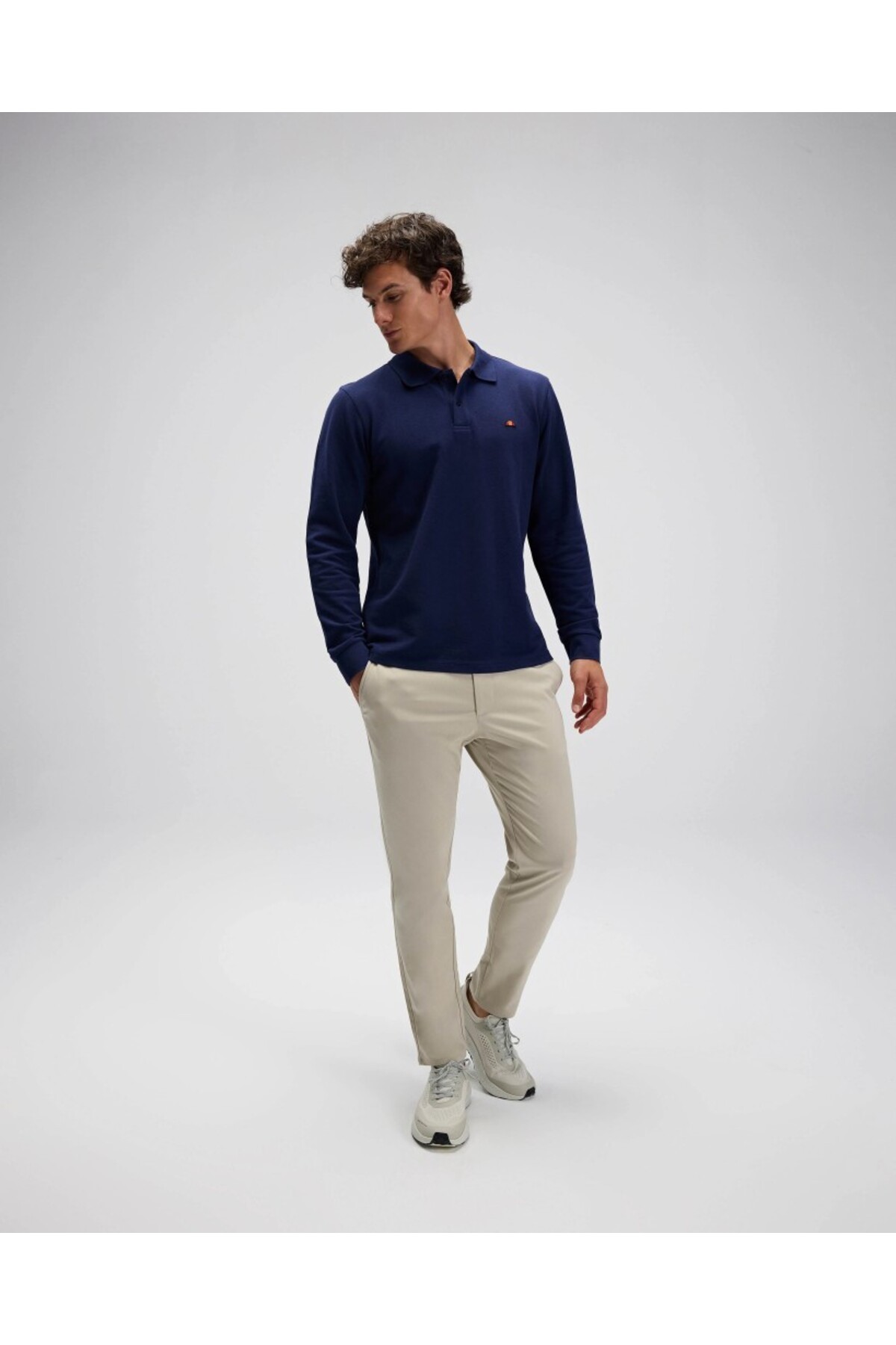 Ellesse EM582 Erkek Polo Yaka Lacivert Sweat görsel 2