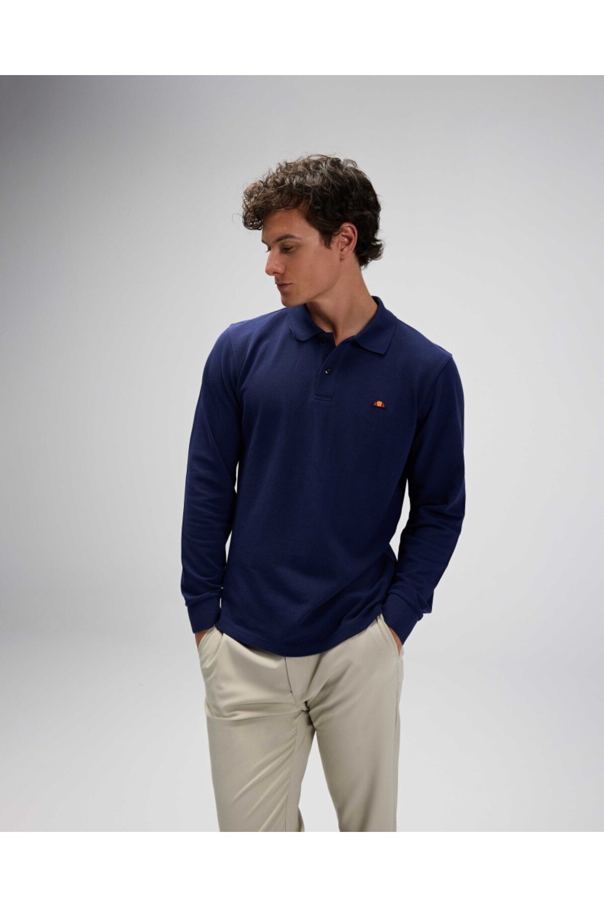 Ellesse EM582 Erkek Polo Yaka Lacivert Sweat görsel 4