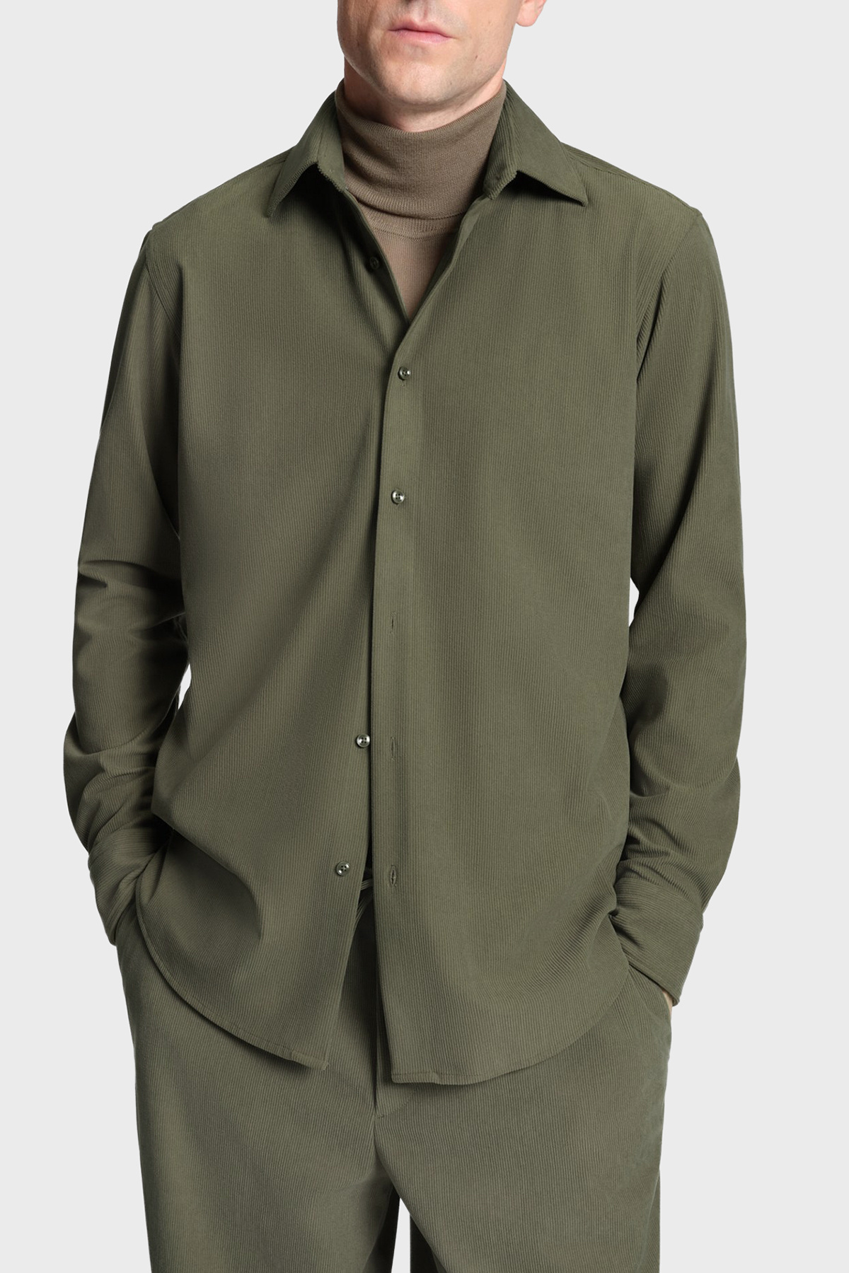 باس پیراهن مردانه آستین بلند مخمل یقه کلاسیک معمولی سایز 50550679 245