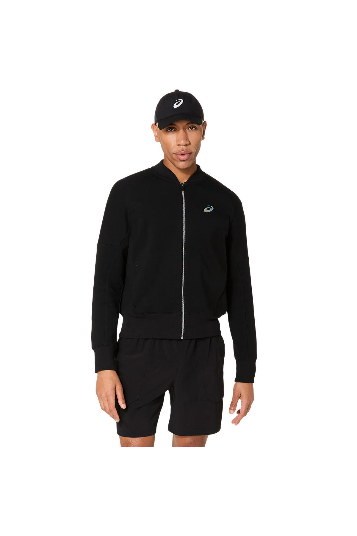 Asics MATCH JACKET NIGHT ENERGY Erkek Black/Obsidian Grey Ceket