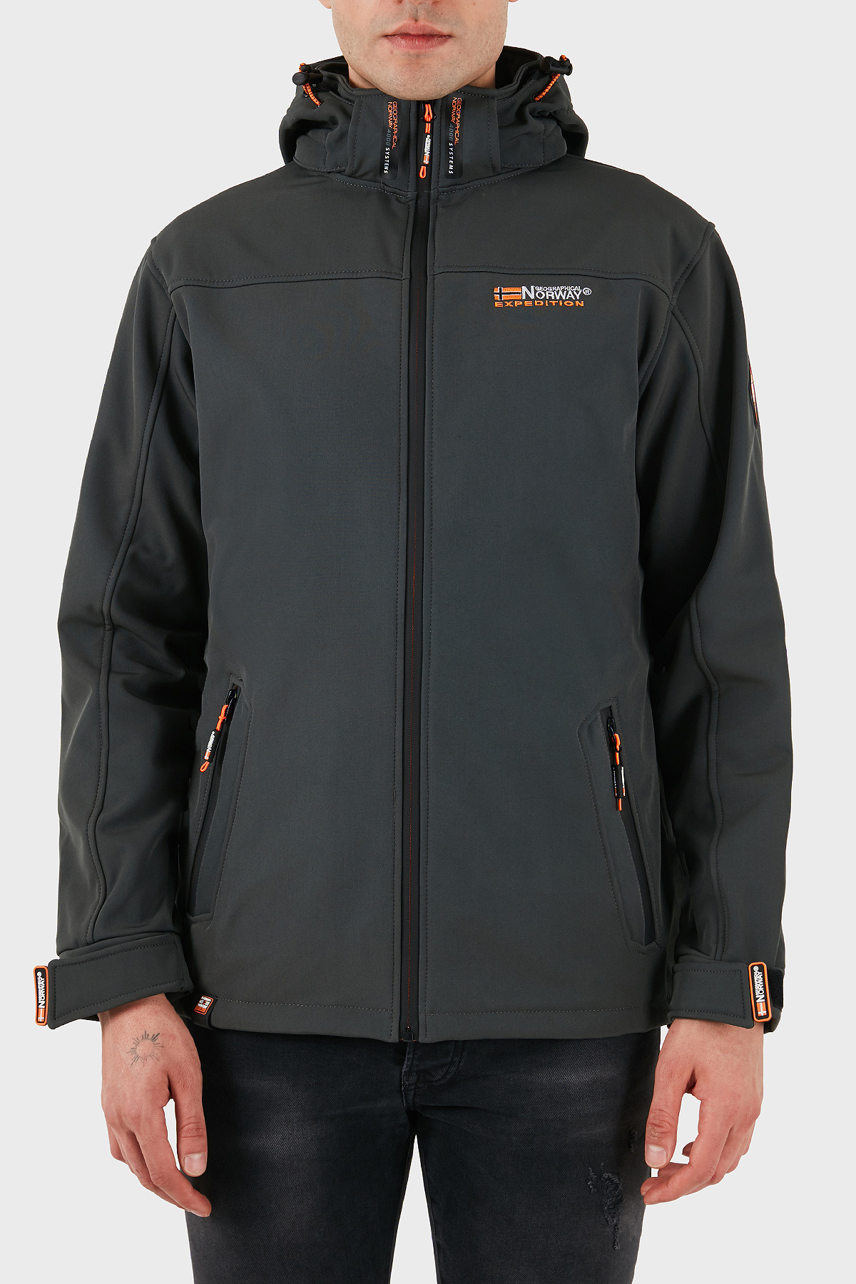 نوروی جئورفیکال کاپشن مردانه نرم و ضد باد و ضد آب با کلاه جداشونده. مونت تیک