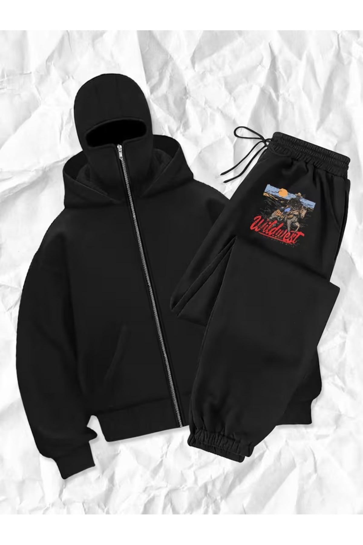 Flaubert -KAR MASKELİ NİNJA UNISIX FERMUARLI EŞOFMAN TAKIMI HIRKA