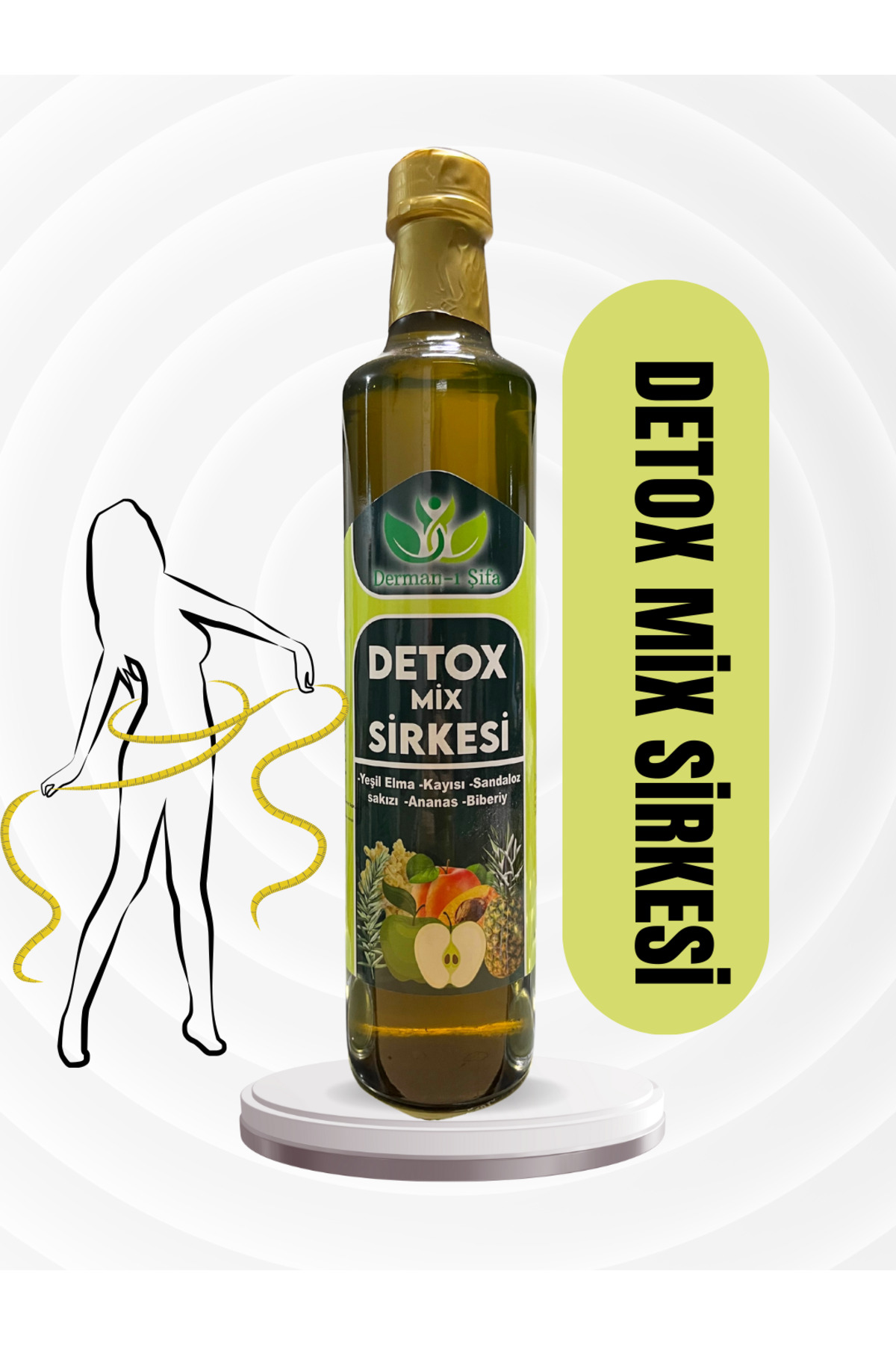 Derman-ı Şifa Detox Mix sirke 500 ml cam şişe - Fiyatı, Yorumları