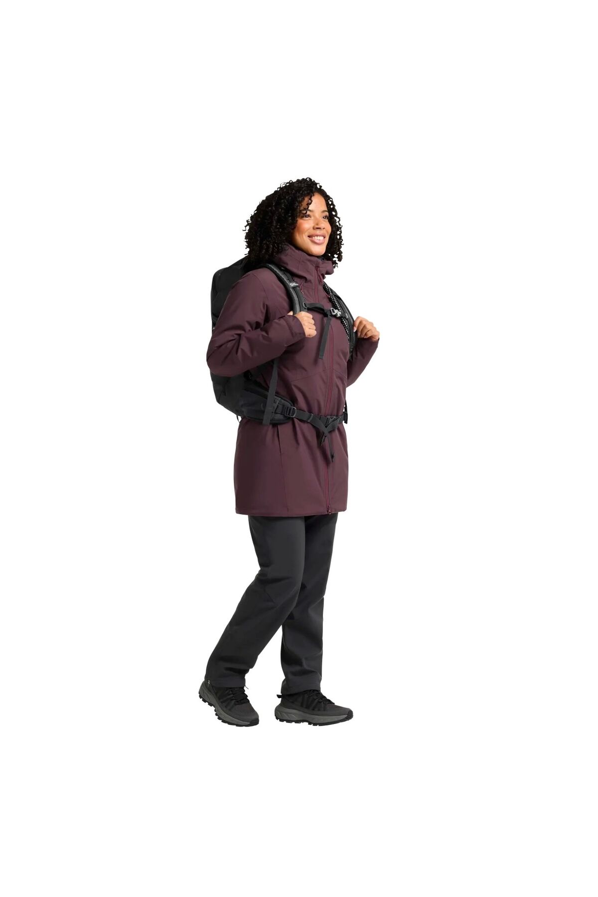Jack Wolfskin Heidelstein Ins Kadın Mor Outdoor Ceketi KADIN OUTDOOR CEKETİ görsel 5