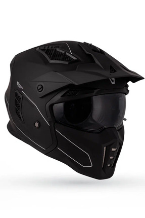 DeadG Helix Mat Siyah-Beyaz Modüler Kask