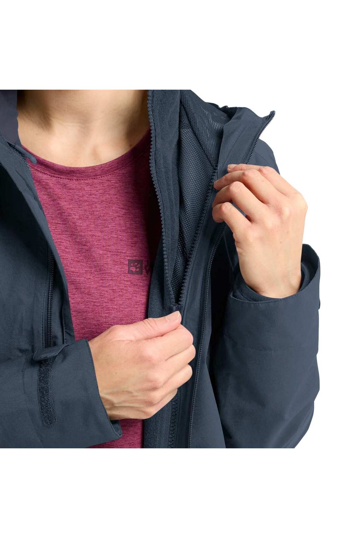 Jack Wolfskin Moonrise 3in1 Kadın Outdoor Ceketi KADIN OUTDOOR CEKETİ 1115621-C0412 görsel 6