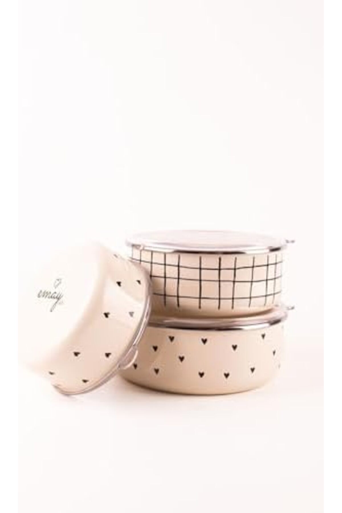 Yıldızan trea_ Cupid Vakum Kapaklı Saklama Kabı Seti (Ocaklarda Kullanılabilir) _yola 1198781