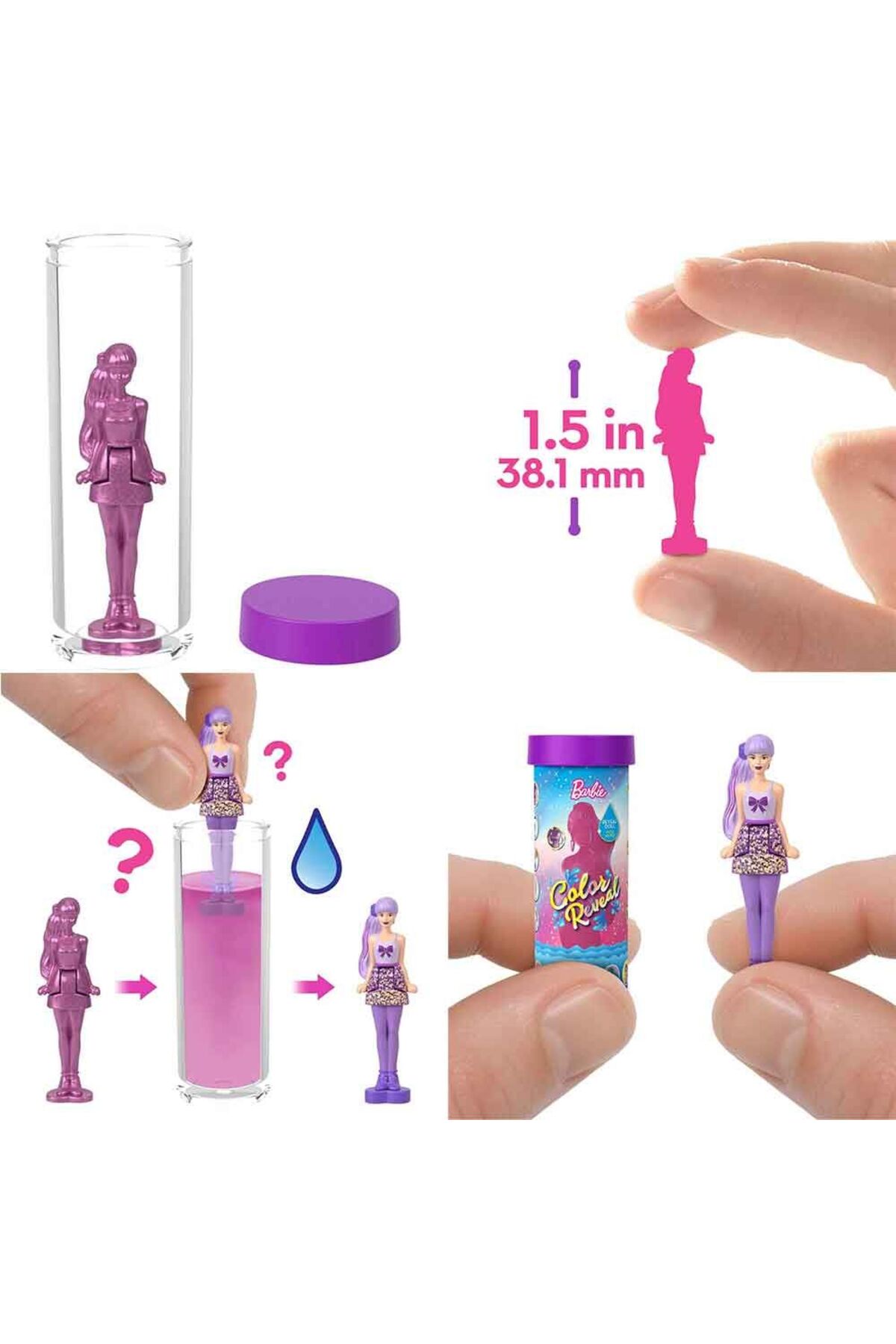 ジ*ン様 【新品未開封】【希少】ミニチャンプス  M2(G87) パープル Mattel Barbie Mini Barbieland Color Reveal Bebekler HYF28 - Fiyatı