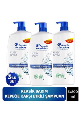 Head & Shoulders Klasik Bakım Kepek Karşıtı Şampuan 800ml x 3 Adet