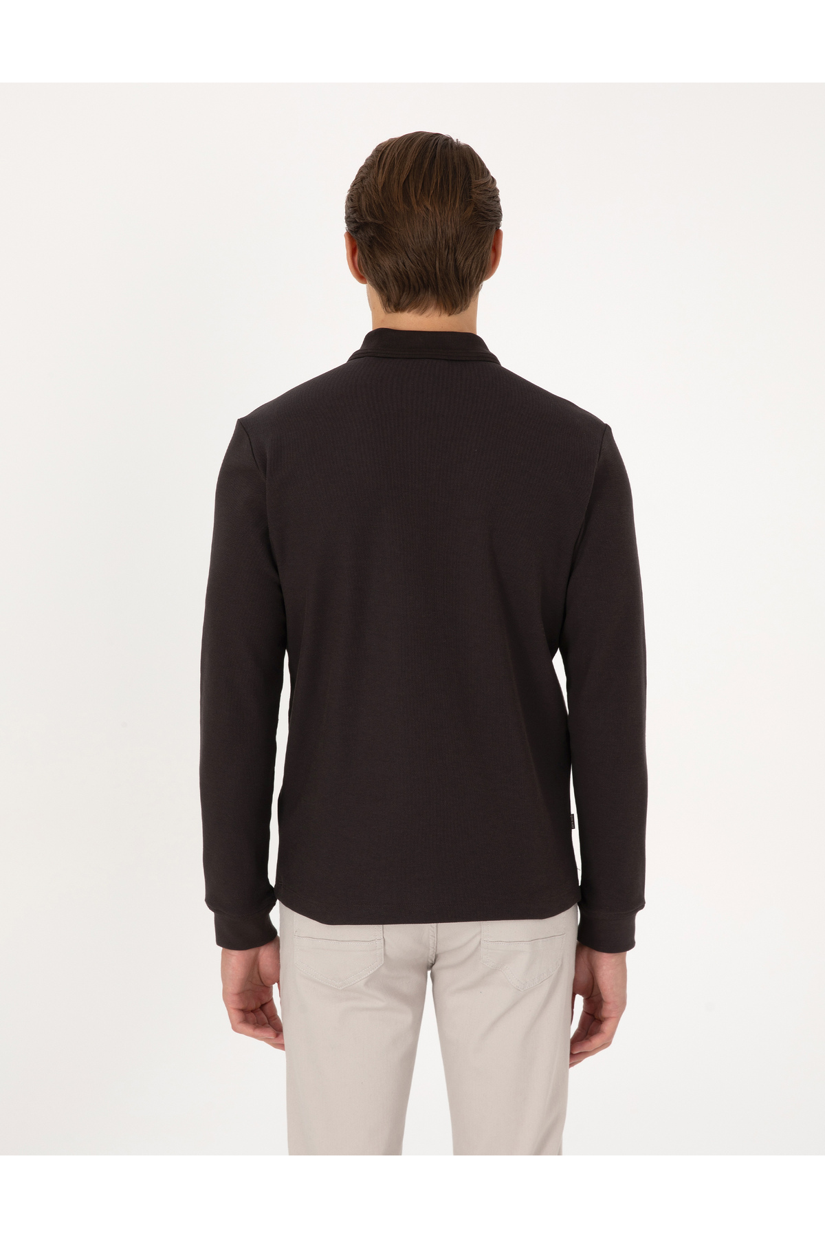 Pierre Cardin Koyu Kahverengi Slim Fit Sweatshirt 50311678-VR084 görsel 5