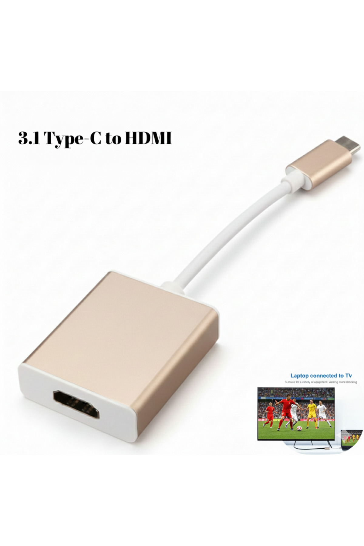 3.1 Type-C to HDMI Adaptör Dönüştürücü 4K | Monitör, Smart TV, Projeksiyon Uyumlu