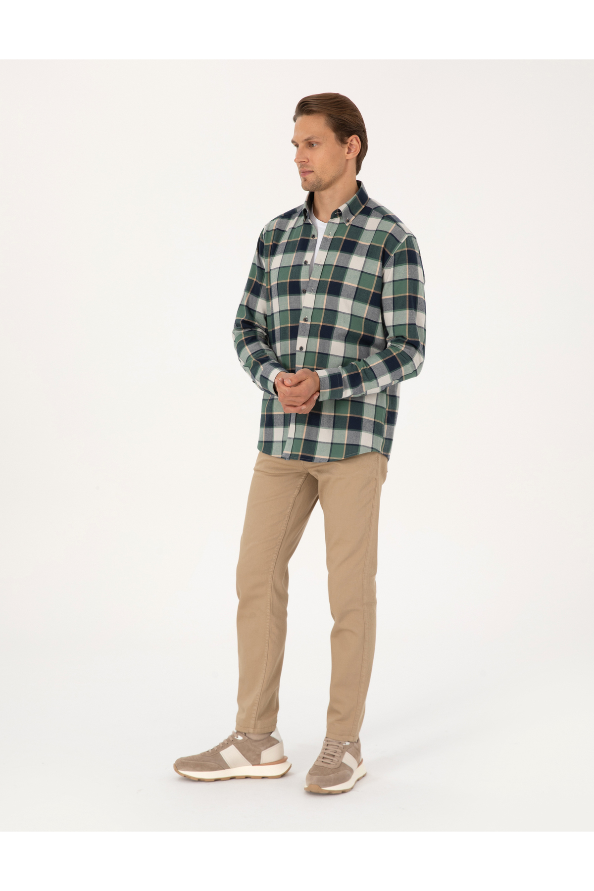 Pierre Cardin  Bej Slim Fit Jean Pantolon 50317312-VR011 - Görsel 3