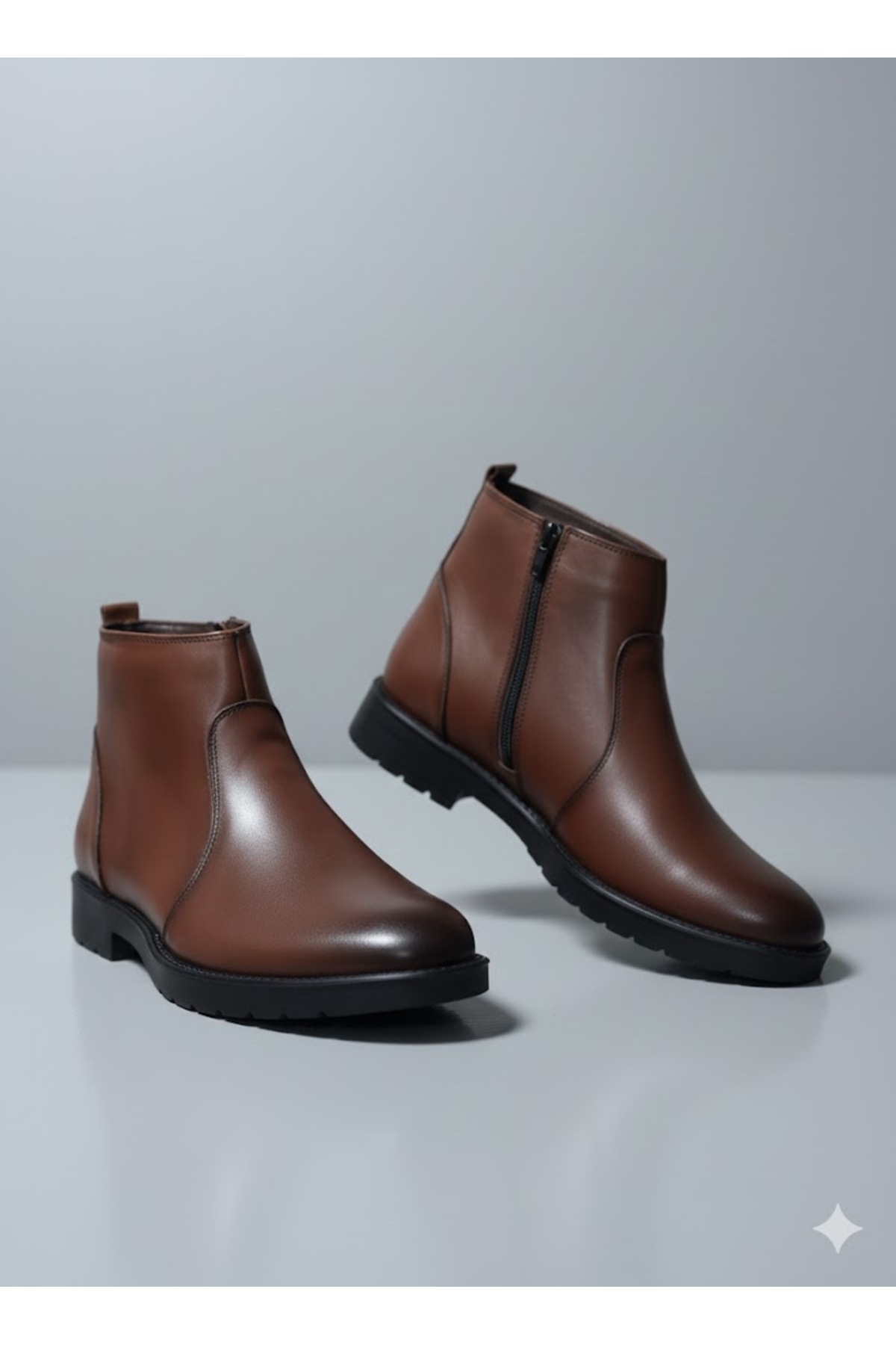 BESS SHOES  Hakiki Deri Bağcıksız Erkek Bot | Ortapedik, Su Geçirmez, Kaymaz Taban, Kışlık Rahat Bot