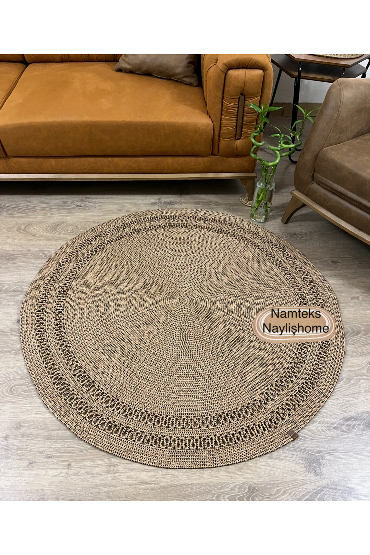 Jute Wicker Bathroom Kitchen Living Room Mat Modern Rug Gift Double Thyricot