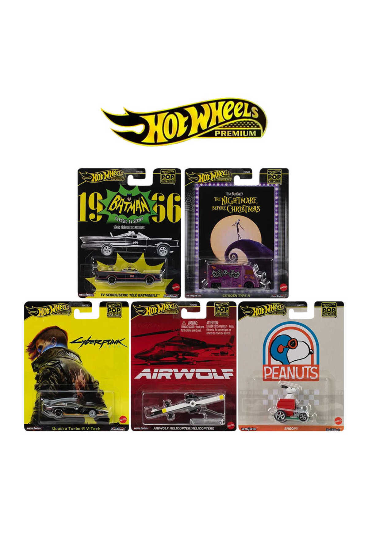 HOT WHEELS Premium Pop Culture 2025 Mix 6 Koleksiyon Seti – 5'li