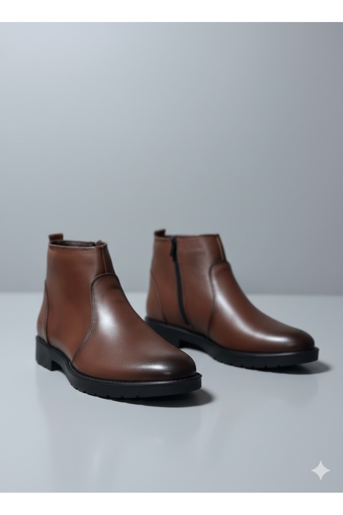 BESS SHOES  Hakiki Deri Bağcıksız Erkek Bot | Ortapedik, Su Geçirmez, Kaymaz Taban, Kışlık Rahat Bot - Görsel 2