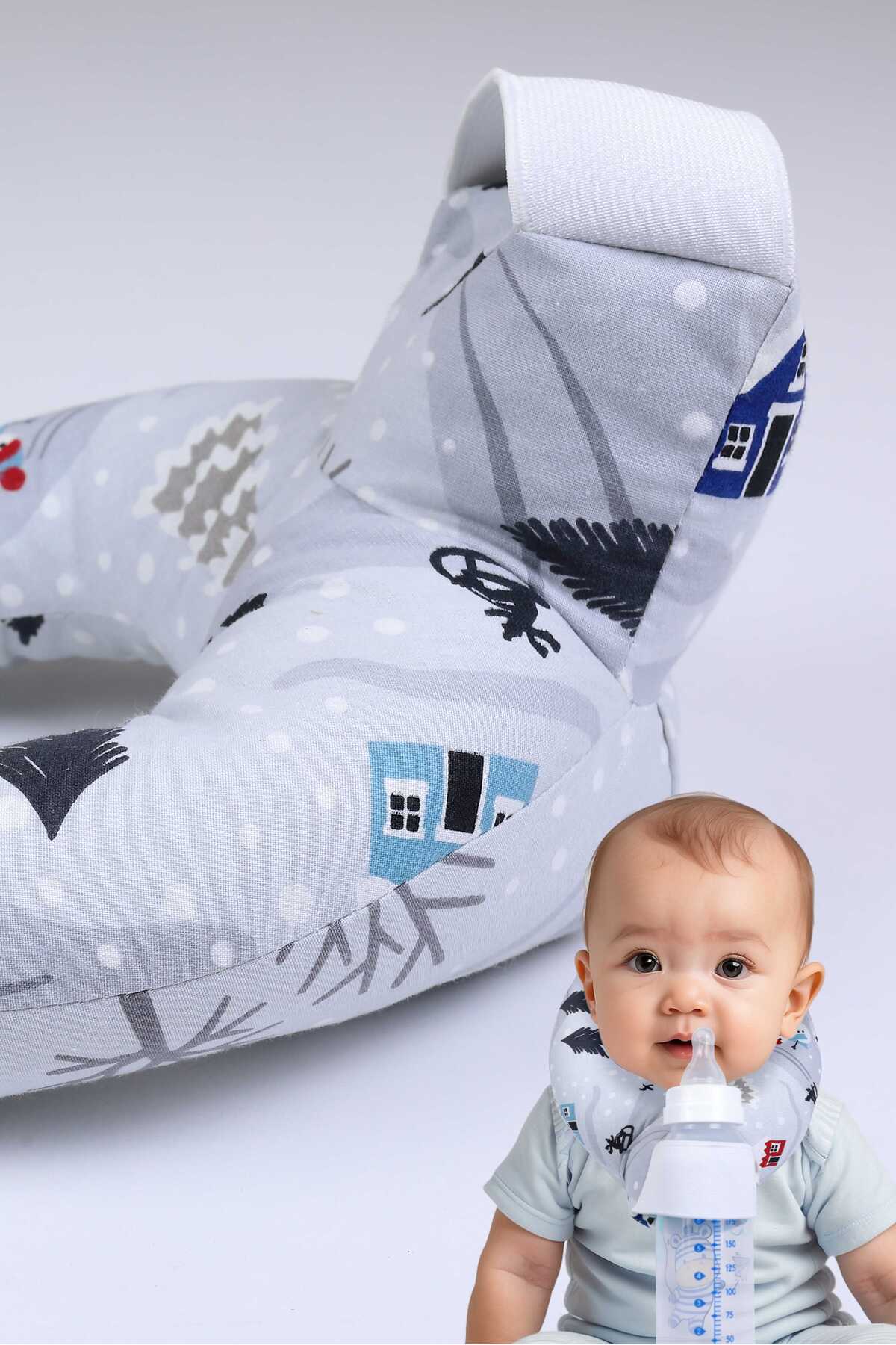 Umaybebek Pratik Bebek Beslenme, Biberon Tutucu, Emzirme Kolaylaştırıcı, Emzirme Yastığı, Yumuşak, Lastikli fotoğrafı 4 (önizleme)