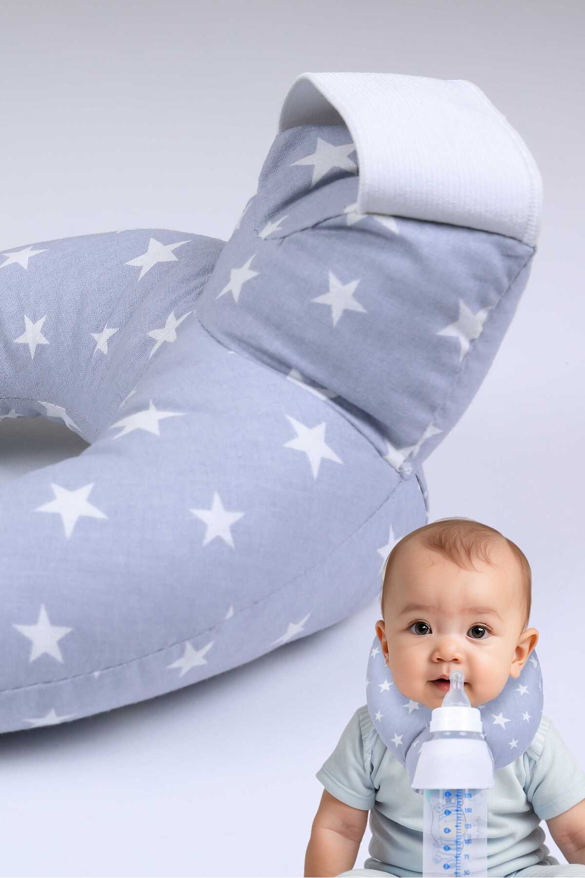 Umaybebek Pratik Bebek Beslenme, Biberon Tutucu, Emzirme Kolaylaştırıcı, Emzirme Yastığı, Yumuşak, Lastikli fotoğrafı 4 (önizleme)