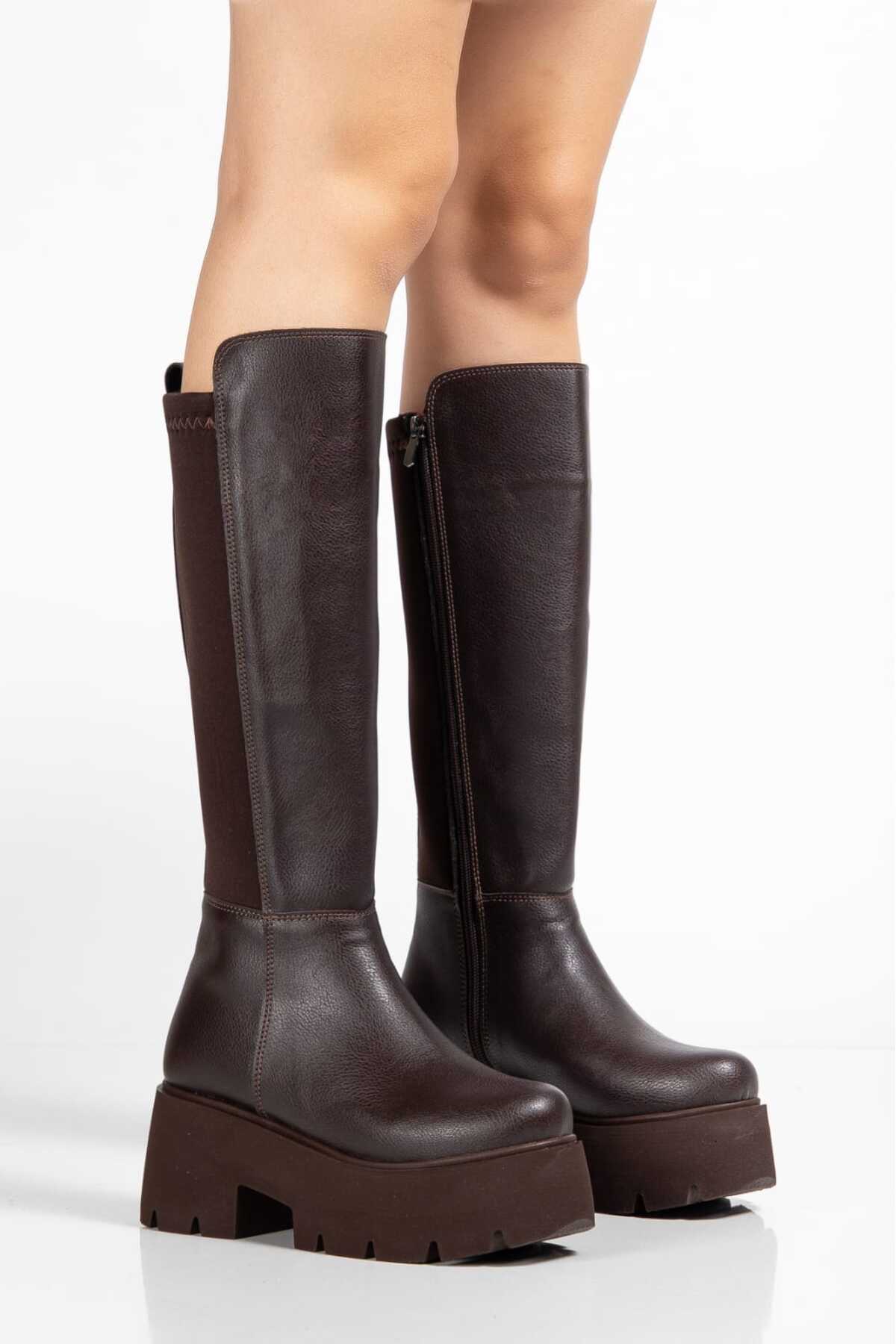 ALPODİ  Kadın Çizme Yüksek Taban Goncu Strec ALD2000-Ç104 - Görsel 3