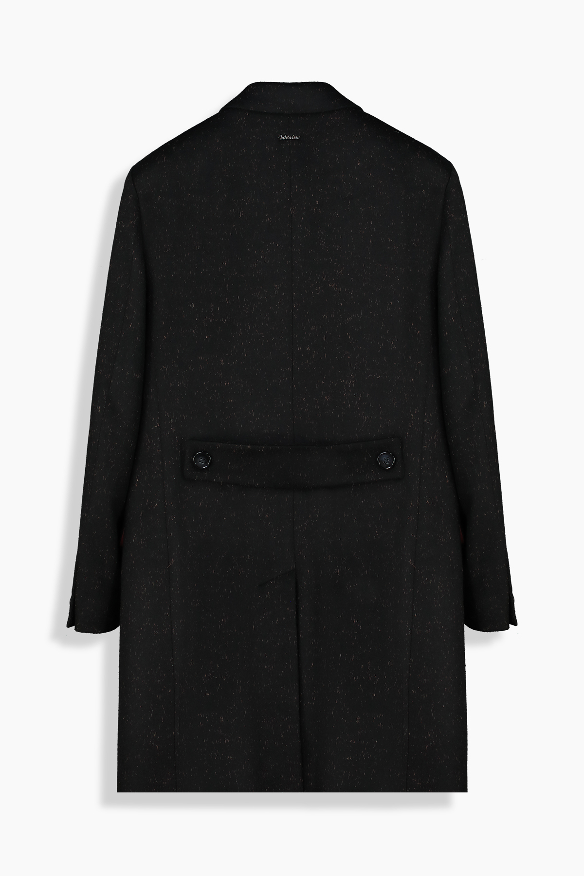 Sarar  İNTERVİEW DOKUMA KUMAŞ DESENLİ YÜN SLİM FİT SİYAH KAHVE PALTO - Görsel 2