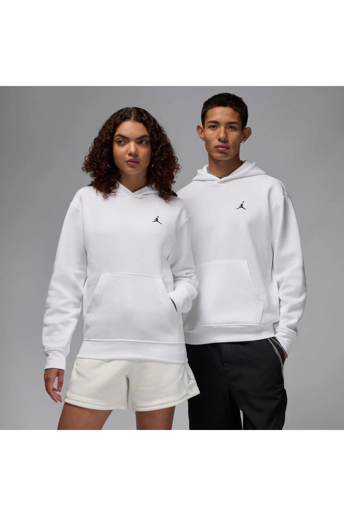 سویشرت مردانه سفید Jordan Brooklyn Fleece PO نایکی سویشرت Nike